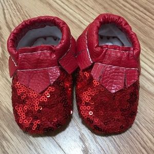 Ruby Red Slipper Baby Moccasins
